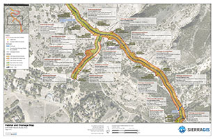 Habitat and Drainage Map